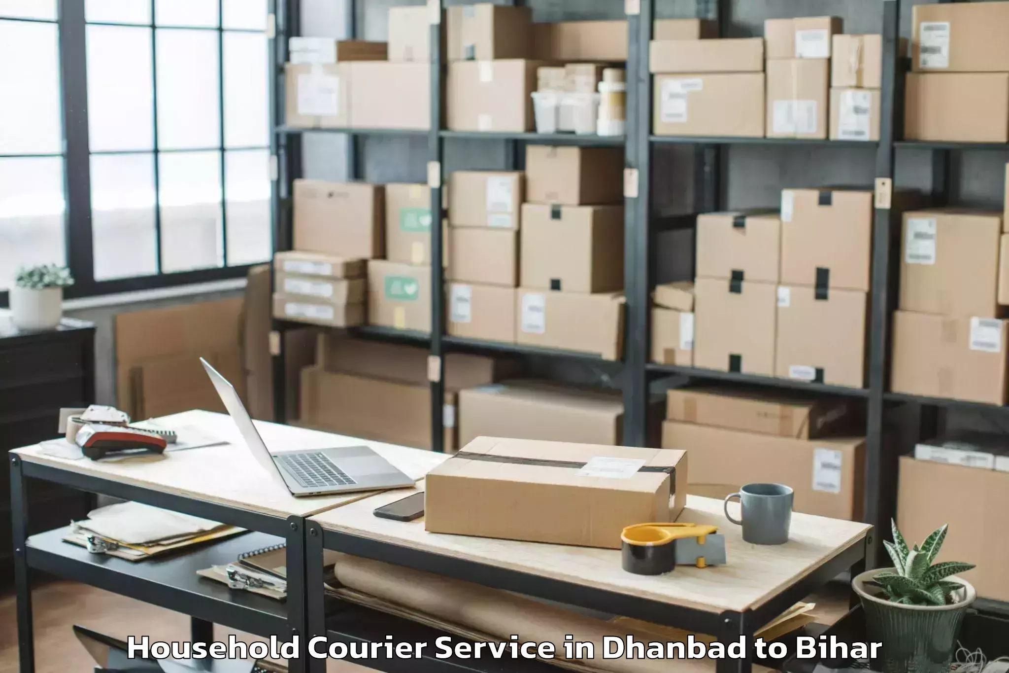 Book Dhanbad to Thakrahan Household Courier